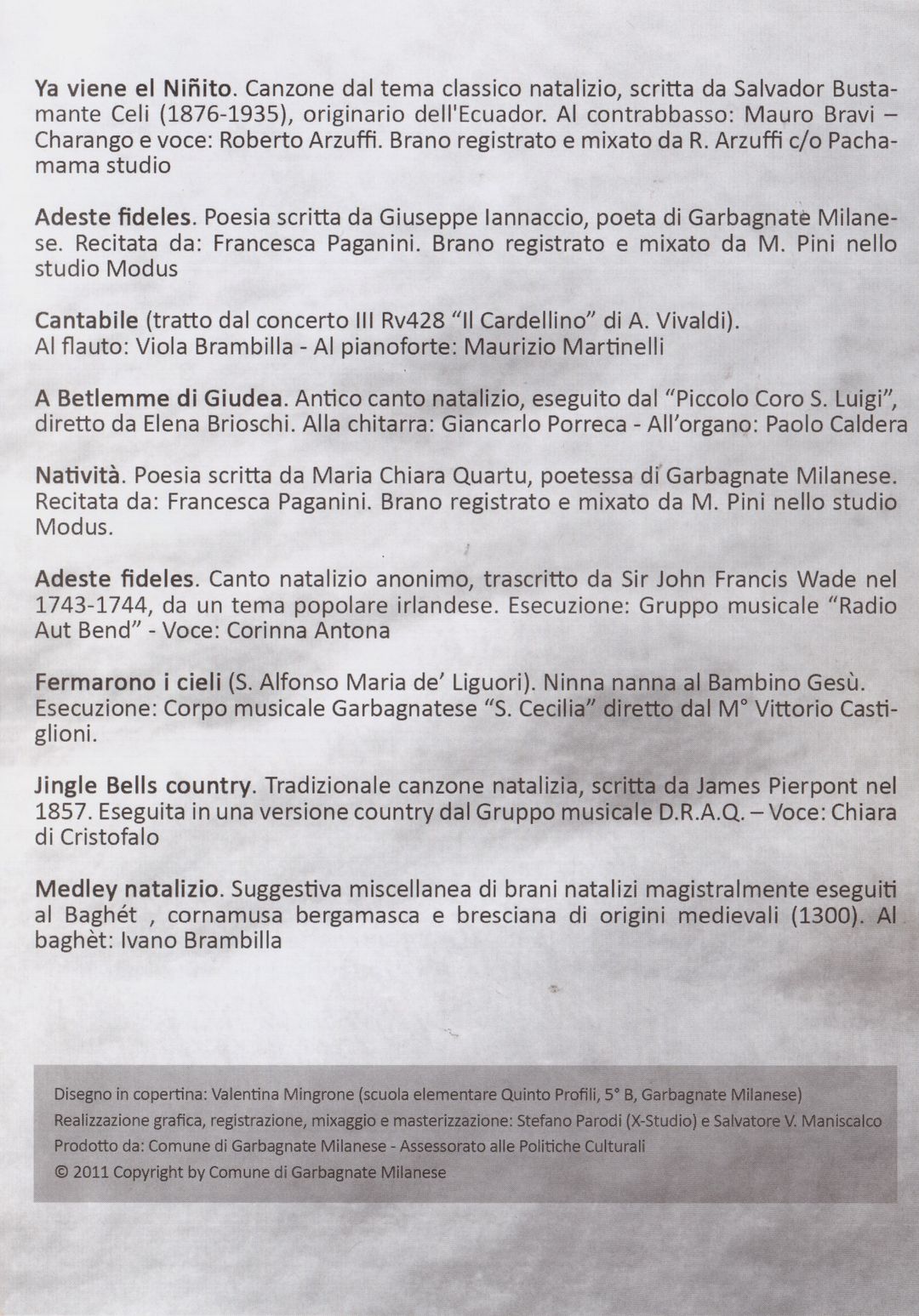 Poesie Di Natale In Milanese.2011 Canzoni Natalizie Salvatore V Maniscalco